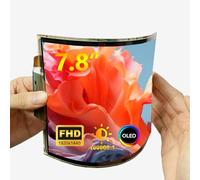 Pantalla flexible curvada de 7.8 pulgadas, pantalla flexible FHD 1440 x 1920 AMOLED con placa de controlador HDMI, monitor OLED sin caja para demostración de prototipos de bricolaje (para todos los