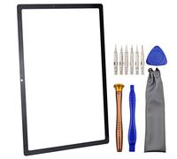 Pantalla frontal de cristal de repuesto para tablet con adhesivo OCA para Samsung Galaxy Tab A8 10.5 (2021) SM-X200 negro de 10.5 pulgadas