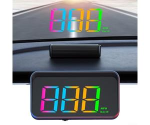 Pantalla frontal GPS para proyector de velocímetro digital con parasol, pantalla de parabrisas de fuente grande para camiones, autobuses, scooters,