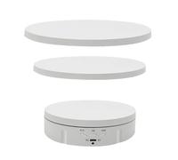 Pantalla giratoria, Base Giratoria 360 For Fotografía, Base Redonda, Soporte Giratorio Automático, Plato Giratorio, Soporte For Presentación De Joyería, Bas Giratorio,Alta eficiencia(Type1-White(3 in