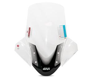 Pantalla Givi con ABE, compatible Yamaha Tricity 125 2025. | Tamaño 69 x 63 cm, transparente, homologación CE, protección de bordes, ABE 38743 compatible con MBK Tryptik 125i, 125i ABS