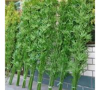 Pantalla grande de bambú artificial, tallos de bambú falsos para valla de jardín, divisor de habitación de privacidad, decorativo para el hogar, oficina, al aire libre, 78.7 pulgadas de alto, paquete