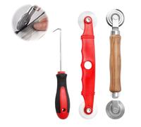 Pantalla Herramienta De Rodillo Giratorio Rodillo para Mosquitera y 3.5mm Gancho de Tira de Goma Accesorios para Mosquiteras Ccesorios Ventana Sello de Puerta 3 Piezas