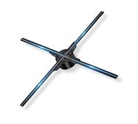 Pantalla holográfica 3D giratoria Z3H de 65 cm con LED HD for Publicidad holográfica, for Bares, Tiendas, Halloween y Navidad. Amplio ángulo de visión