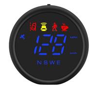 Pantalla HUD Head Up, Pantalla Universal Head Up, Velocímetro GPS Inercial, Accesorios For Coche, Medidor De 52mm, Brújula De Alarma Instrumento Multifunción(TLG70-G)