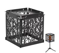 Pantalla Hueca de Hierro | Accesorio de iluminación desmontable de hierro hueco - Pantalla de metal negro | Para terraza, jardín, patio trasero, cubierta, césped, pasarela, lado de la piscina, parque