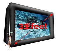 Pantalla inflable gigante de 33 pies para exteriores, proyección delantera y trasera, pantalla de proyector portátil para grandes fiestas, fácil de instalar, con soplador de 230 V y 750 W