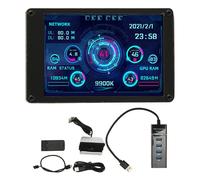 Pantalla ISP de 3,5 pulgadas, monitor de datos con diseño personalizable, editor de temas visuales para la monitorización del estado del host, mini