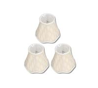 Pantalla Lámpara Tulipa Redonda - Tela e Hierro Resistente, Alta Transmisión de Luz, Reductor de Reflejos, Clip Integrado, Compatible Bombillas E14 y Vela, Hogar y Comercio