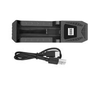 Pantalla LCD de 1 canal, ranura de carga de batería tipo C, entrada de 1000 mA para baterías 14500, 16340, 18650, 26650, control de temperatura inteligente