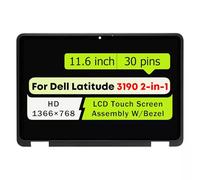 Pantalla LCD de 11.6 pulgadas para Dell Latitude 3190 2 en 1 NV116WHM-N43 NV116WHM-A23 9KNWN KYV20 DR27J 0DR27J 00WYGV HD 1366 x 768 digitalizador de pantalla táctil de 40 pines