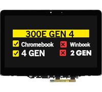 Pantalla LCD de 11.6 pulgadas para Lenovo 300e Yoga Chromebook Gen 4 82W2 82W3 5D11C95908 5D11C95910 5D11C95909 HD 1366 x 768 digitalizador de pantalla táctil de 30 pines