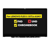 Pantalla LCD de 13.3 pulgadas para Lenovo Flex 5 Chromebook 13ITL6 82M7 5D10S39713 FHD 1920 x 1080 digitalizador de 30 pines