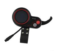 Pantalla LCD de 5/6 pines, para scooter eléctrico Kugoo TF-100, controlador de velocidad de 36-48 V, con indicador de modo de potencia de engranaje, reemplazo de grupo de instrumentos negro (6 pines)