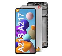 Pantalla LCD de 6.5 pulgadas para Samsung Galaxy A21s A217 LCD con marco táctil digitalizador para Samsung A21s SM-A217F/DS LCD (negro sin marco)