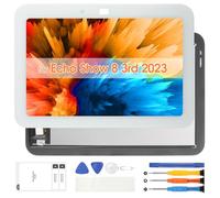 Pantalla LCD de 8.8 pulgadas para Echo Show 8 de 3ª generación de repuesto para Echo Show8 3ª generación R85SD6 táctil digitalizador con kits de reparación (blanco)