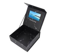 Pantalla LCD de la Tarjeta de Felicitación Caja de Video 7 Pulgadas para el aniversario de Navidad. Folleto de vídeo electrónico Presenta una caja con altavoz. Invitación