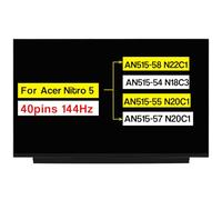 Pantalla LCD de repuesto de 15.6 pulgadas para Acer Nitro 5 AN515-58 N22C1 / AN515-54 N18C3 / AN515-55 AN515-57 N20C1 (FHD 1920 × 1080 40 pines 144HZ)