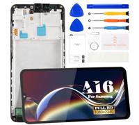 Pantalla LCD de repuesto para Samsung Galaxy A16 5G SM-A166B, SM-A166B/DS, SM-A166P, SM-A166P/DS, SM-A166P/DS, SM-A166E, kit de piezas de reparación con marco (negro)