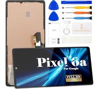 Pantalla LCD OLED para Google Pixel 6A para Google Pixel 6A, reemplazo de pantalla para Google Pixel 6A GX7AS GB62Z G1AZG GB17L digitalizador de montaje de pantalla táctil con marco (negro)