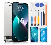 Pantalla LCD para iPhone 16 LCD pantalla para iPhone 16 A3287 A3081 A3286 A3288 pantalla LCD táctil digitalizador conjunto reparación kit (6.1 pulgadas, negro sin marco, incell)