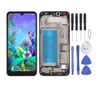 Pantalla LCD para LG Q60, Conjunto Completo de digitalizador de Doble SIM con Marco (Negro)