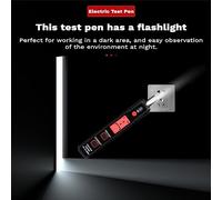 Pantalla LCD Probador de voltaje de la pluma de prueba eléctrica con luz de luz Función de alarma de luz compacta Portable Portable para la detección de circuitos