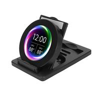 Pantalla LCD Redonda, CPU GPU RAM HDD 3 Niveles Interfaz USB Ajustable Multifunción Monitor de Temperatura de PC IPS de 2,1 Pulgadas para Reloj Eléctrico