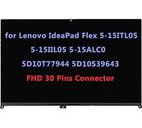 Pantalla LCD táctil digitalizadora de repuesto de 39.6 cm para Lenovo IdeaPad Flex 5-15ITL05 5-15IIL05 5-15ALC05 82HV 82HT 81X3 5D10T77944 5D10S39643 FHD-IPS Pantalla LCD táctil digitalizador bisel