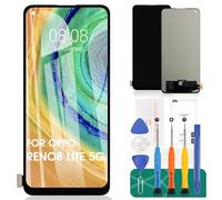 Pantalla LCD TFT para OPPO Reno8 Lite 5G para Oppo Reno8 Lite, reemplazo de pantalla para digitalizador Reno 8 Lite Touch CPH2343 sin marco (negro, sin reconocimiento de huellas dactilares)