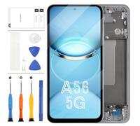 Pantalla LCD TFT para Samsung Galaxy A56, pantalla LCD para Samsung Galaxy A56 5G A566, SM-A566B, A566E, A566B/DS LCD táctil digitalizador kit de repuesto (negro francés, sin huellas dactilares)
