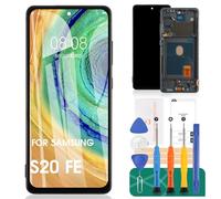 Pantalla LCD TFT para Samsung Galaxy S20 FE 5G para Samsung S20 FE 5G, reemplazo de pantalla SM-G781B, digitalizador táctil, kits de reparación con marco (sin función de huellas dactilares)
