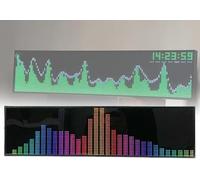 Pantalla LED Con Espectro Musical, Analizador De Espectro Con Pantalla Dinámica, Sensor De Sonido, Modos De Reloj, 36 Estilos De Visualización, Entrada De Audio De 3,5mm, 2 Métodos De Control