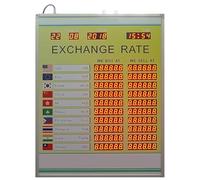 Pantalla LED de tipo de cambio con control remoto y función de memoria para instituciones financieras