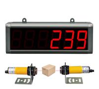 Pantalla LED digital con sensor de contador de 7.6 cm, contador de visitantes para línea de producción, contador industrial para trabajo a pieza