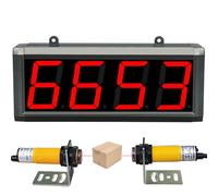 Pantalla LED digital con sensor de contador de 7.6 cm, contador de visitantes para línea de producción, contador industrial para trabajo a pieza