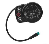 Pantalla LED eléctrica, KT-900S medidor de pantalla eléctrica de 5 pines con función de impulso de 6 km/h, control de faros delanteros de asistencia de 5 engranajes para controlador cuántico (interfaz