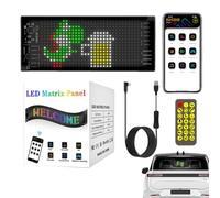 Pantalla LED flexible para ventana trasera del coche, pantalla programable por aplicación, panel de señal de píxeles, pantalla RGB inteligente de 16 x 32 píxeles para mostrar texto animado y gráficos