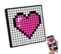 Pantalla Led Programable con Control Mediante Aplicación Panel Matricial Led Para Arte Pixelado, Pizarra Diy Para Mensajes Animados y Grafitis Para Mesitas de Noche y Mesas 16x16