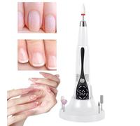 Pantalla LED Sander de uñas - Cola de uñas recargable inalámbrica, lijadora de uñas eléctrica, 3 modos Pulidor de alcantarilla de pluma de manicura ajustable, manicura profesional y molino de ped