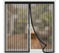 Pantalla magnética for ventana, autoadhesiva, malla de fibra de vidrio, multicolor, varios tamaños(Black,120x130cm)