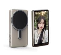 Pantalla magnética para monitor de teléfono Vlog Selfie con dispositivo de selfie de potencia, función de pantalla de espejo múltiple, tarjetas de tinta bancaria R6E1
