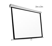 Pantalla manual videoproyector pared y techo phoenix 112" ratio 1:1 /16:9 / 4:3 2m x 2m posicion ajustable / carcasa blanca / t