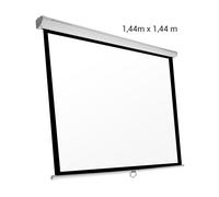 Pantalla manual videoproyector pared y techo phoenix 80´´ 1.4m x 1.4m ratio 1:1 / 16:9 / 4:3 posicion ajustable / carcasa blanc