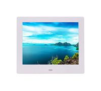 Pantalla Mesa con Marco Fotos Digital, Marco Fotos Digital electrónico Alta resolución 1024x600, Compatible con reproducción Video/Hora/Calendario/Interruptor Temporizador/música pa