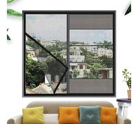 Pantalla Mosquitera Adhesiva, Malla lavable, Fibra de vidrio resistente al desgarro - Protección contra Mosquitos y Moscas, 120x130cm Negro