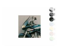 Cupula MRA Pantalla Touring YAMAHA XJ 900 S DIVERSION 95- transparente La pantalla Turismo tiene la misma forma que al Original pero lleva un deflector de viento orientado hacia arriba en el extremo final y a lo largo de toda su anchura. Así se desvía la presión del viento sobre el piloto, permitiendo un viaje relajado en recorridos largos. En algunos modelos de pantalla elevada, el deflector de viento viene sólo como una prolongación y no está orientado hacia arriba a fin de disminuir