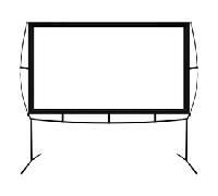 PANTALLA MURAL PORTATIL APPROX 120" 273x158 cm MARCO PLEGABLE DE HIERRO PROYECCION DE DOBLE CARA BOLSA DE TRANSPORTE APPPB120C