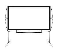 pantalla mural portatil approx 120 273x158 cm marco plegable de hierro proyeccion de doble cara bolsa de transporte