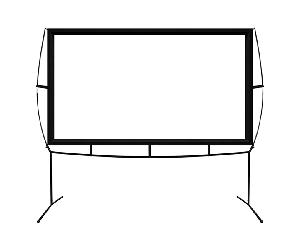 pantalla mural portatil approx 120 273x158 cm marco plegable de hierro proyeccion de doble cara bolsa de transporte